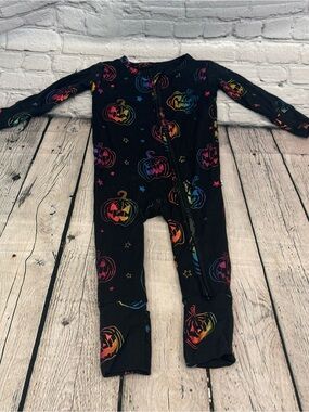 Birdie Bean Metallic Halloween Pumpkin Bamboo Zippie
